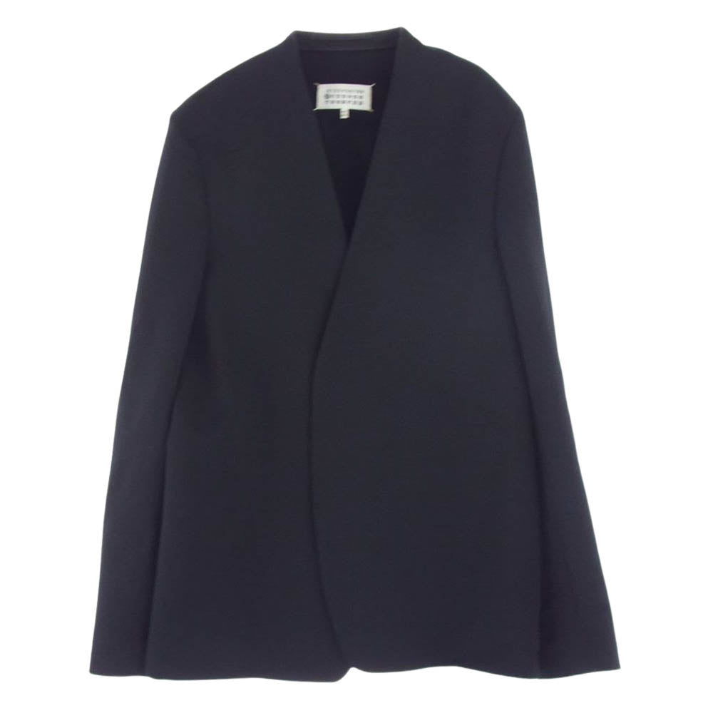 MAISON MARGIELA メゾンマルジェラ 19SS S50BN0370 ボタンレス ノーカラー テーラード ジャケット  ブラック系 46【中古】