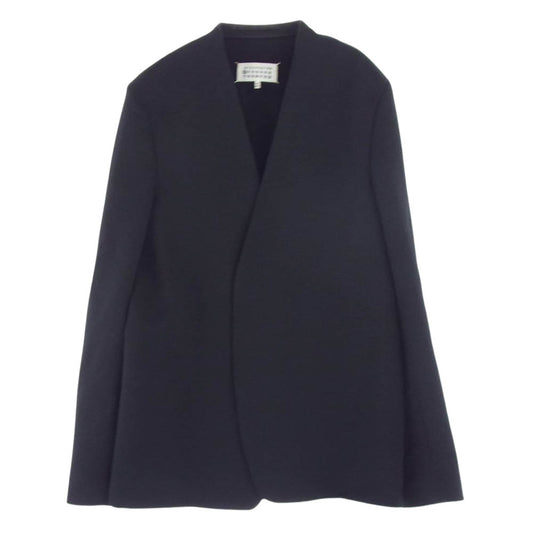 MAISON MARGIELA メゾンマルジェラ 19SS S50BN0370 ボタンレス ノーカラー テーラード ジャケット  ブラック系 46【中古】