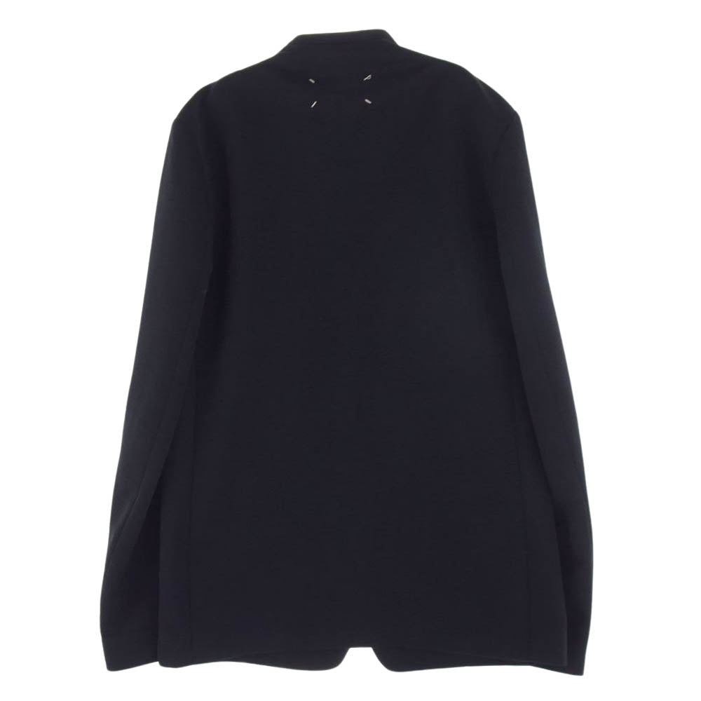MAISON MARGIELA メゾンマルジェラ 19SS S50BN0370 ボタンレス ノーカラー テーラード ジャケット  ブラック系 46【中古】