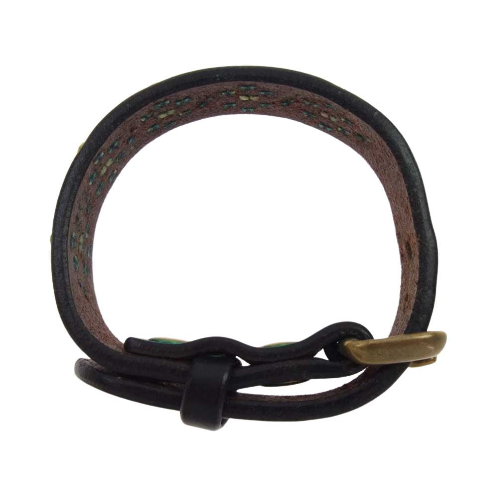 ワンダーラスト 15mm STUDS BRACELET スタッズ ブレスレット ライトブラウン系【中古】