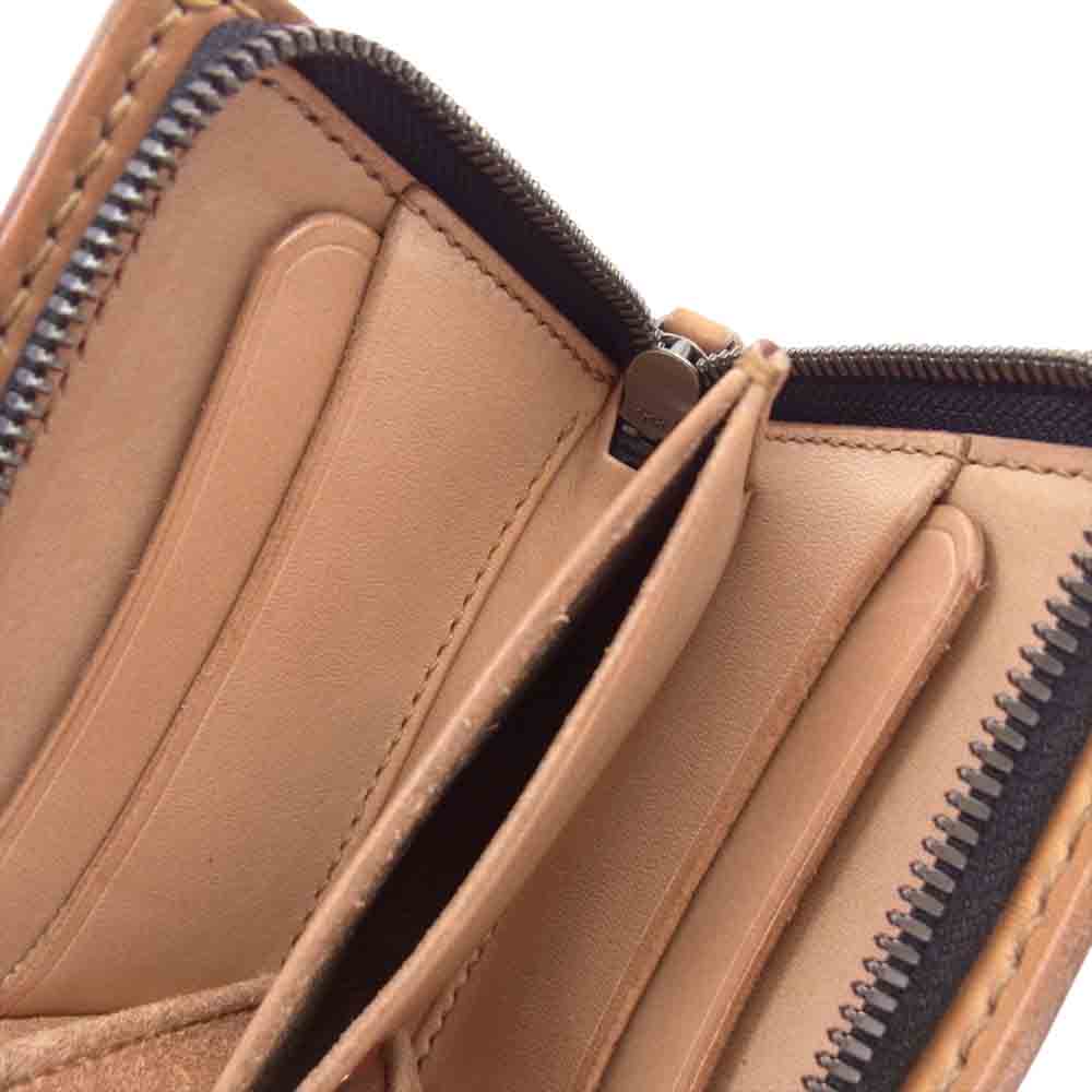 THE FLAT HEAD ザフラットヘッド STOCKBURG ストックバーグ 多脂革 コンパクト ウォレット 財布 ブラウン系【中古】