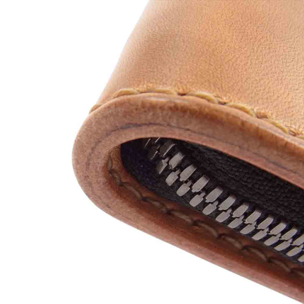 THE FLAT HEAD ザフラットヘッド STOCKBURG ストックバーグ 多脂革 コンパクト ウォレット 財布 ブラウン系【中古】