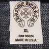 CHROME HEARTS クロムハーツ（原本無） XLサイズ セメタリークロスプリント ワッフル クルーネック 長袖 Tシャツ カットソー ブラック系 XL【中古】