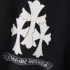 CHROME HEARTS クロムハーツ（原本無） XLサイズ セメタリークロスプリント ワッフル クルーネック 長袖 Tシャツ カットソー ブラック系 XL【中古】