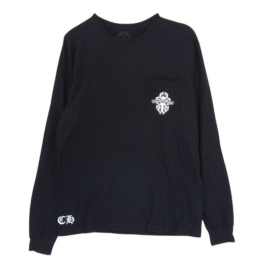CHROME HEARTS クロムハーツ（原本無） Made in Hollywood メイドインハリウッド ヴァインダガープリント 長袖 Tシャツ カットソー ブラック系 L【中古】