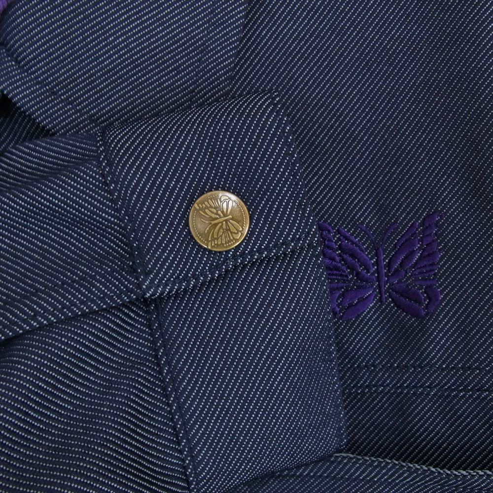 Needles ニードルス OT186 Penny Jeen Jacket Poly Twill デニム ジャケット  ネイビー系 S【極上美品】【中古】