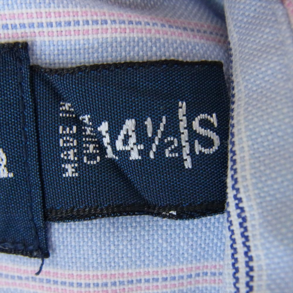 RALPH LAUREN ラルフローレン CLASSIC FIT ponyロゴ刺繍 クラシックフィット ストライプ 長袖 シャツ ブルー系 S【中古】
