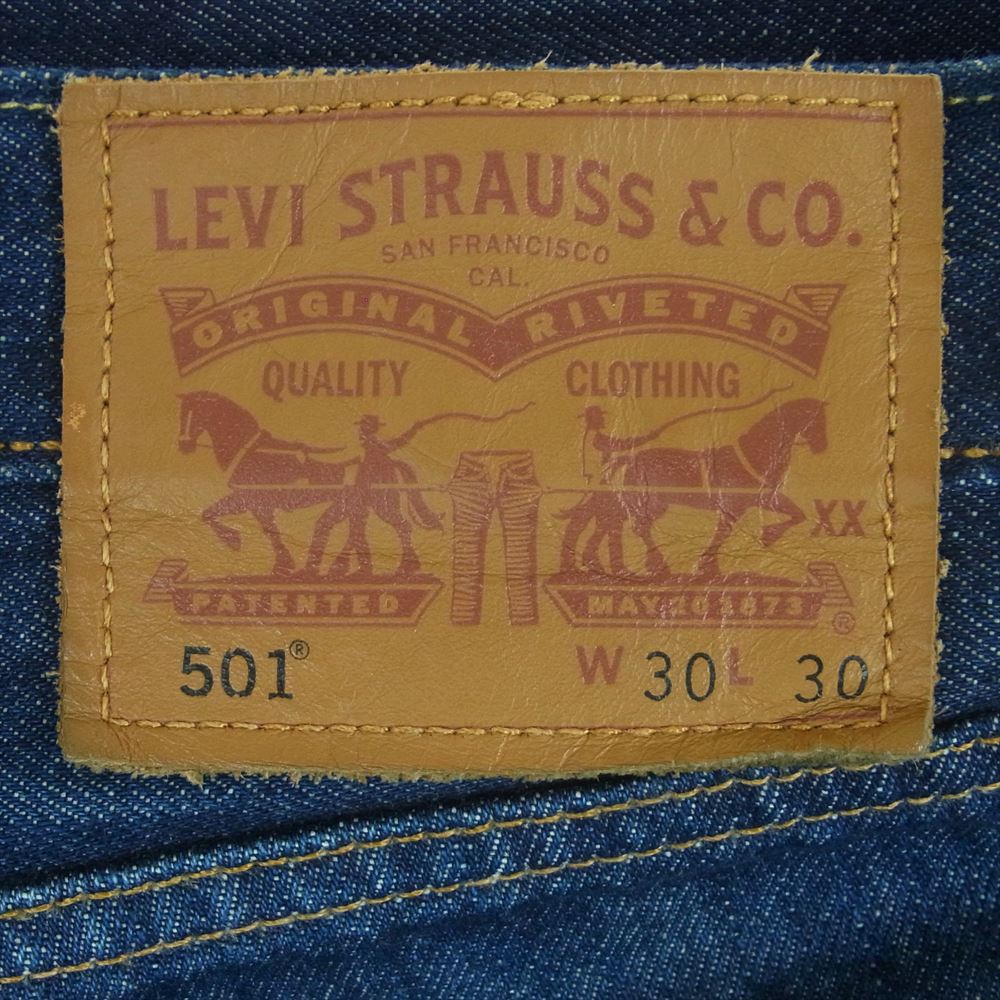 Levi's リーバイス PC9-00501-2453 USA製 ORIGINAL FIT DENIM JEANS 501 ボタンフライ オリジナル フィット ジーンズ デニム パンツ インディゴブルー系 W30 L30【中古】