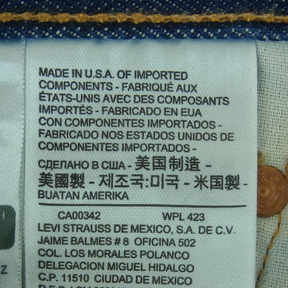 Levi's リーバイス PC9-00501-2453 USA製 ORIGINAL FIT DENIM JEANS 501 ボタンフライ オリジナル フィット ジーンズ デニム パンツ インディゴブルー系 W30 L30【中古】
