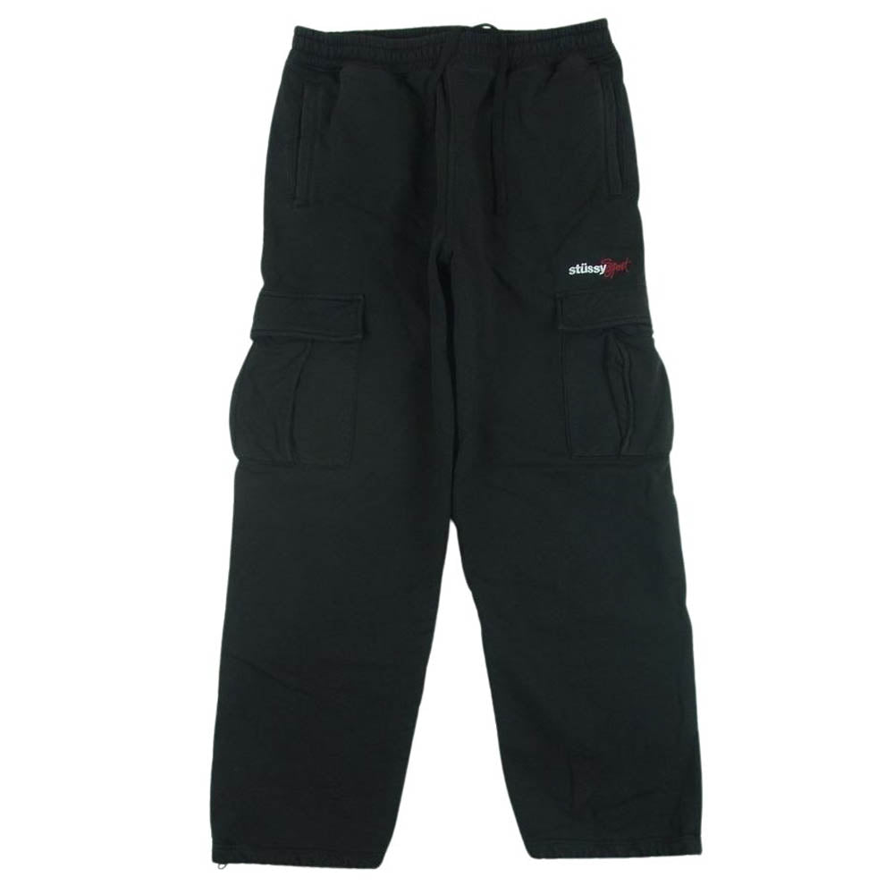 STUSSY ステューシー 22AW Sport Cargo Fleece Pant スウェット カーゴ パンツ コットン ベトナム製 ブラック系 M【中古】