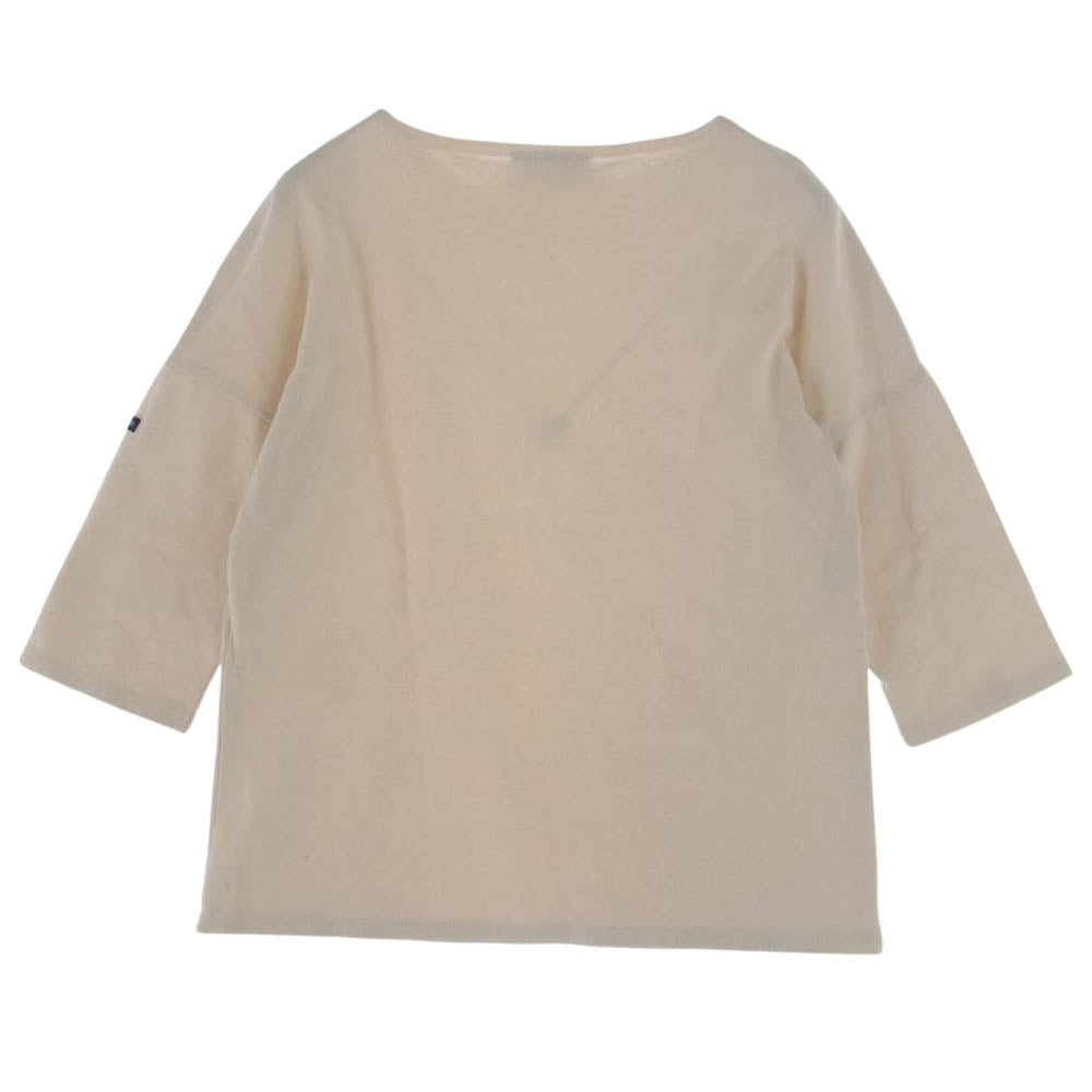 SAINT JAMES セントジェームス CRAZ SLOU クレイジースラウチ ウェッソン ドロップ ショルダー 七分袖 Tシャツ オフホワイト系 USA 36【中古】