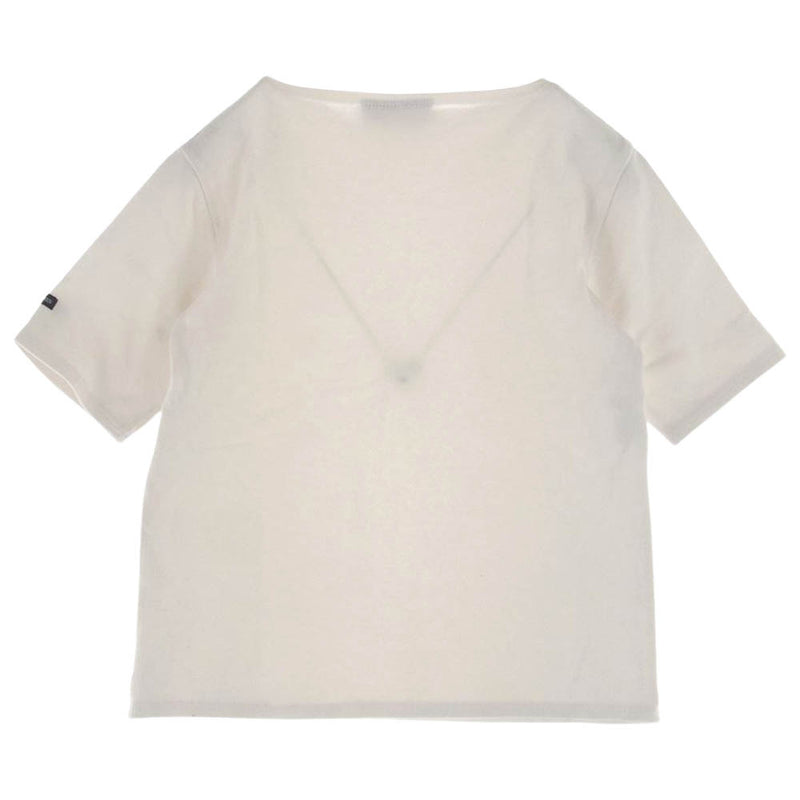SAINT JAMES セントジェームス バスクシャツ 無地 半袖 Tシャツ ホワイト系 USA 32【中古】