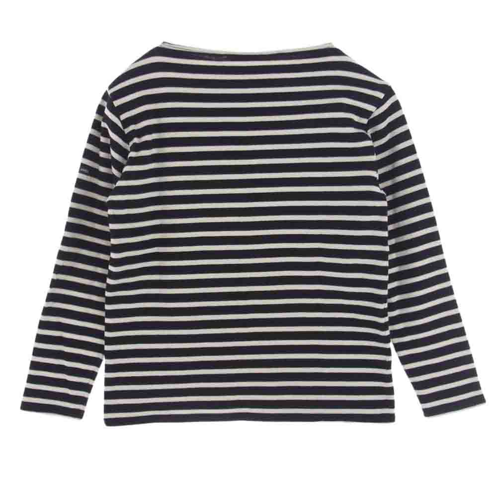 SAINT JAMES セントジェームス OUESSANT ウエッソン ボーダー バスクシャツ 長袖 Tシャツ ブラック系 ホワイト系 XS【中古】