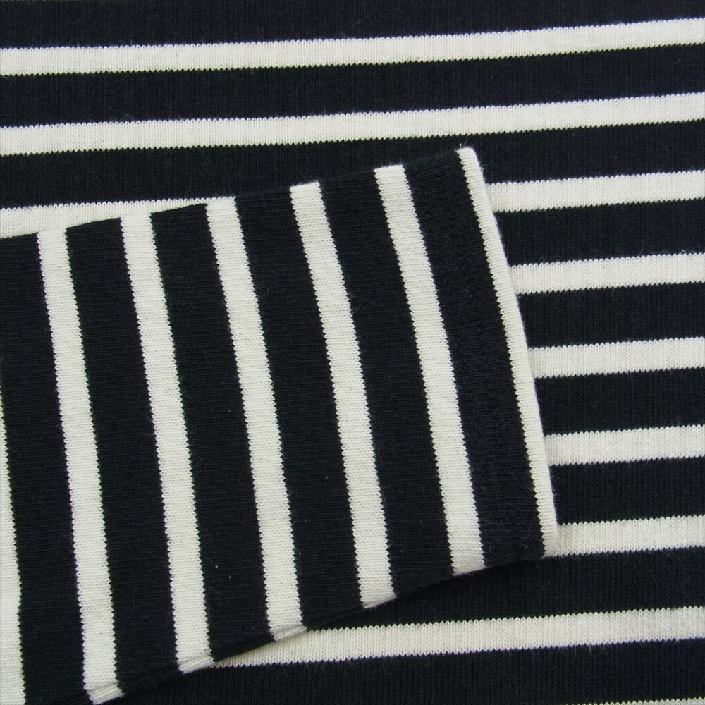 SAINT JAMES セントジェームス OUESSANT ウエッソン ボーダー バスクシャツ 長袖 Tシャツ ブラック系 ホワイト系 XS【中古】