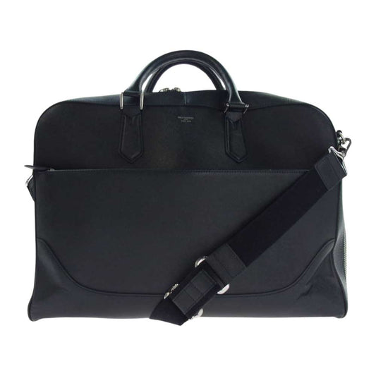 PELLE MORBIDA ペッレモルビダ PMO-CA015  Capitano キャピターノ 2WAY ショルダーバッグ ブリーフケース  ネイビー系【中古】