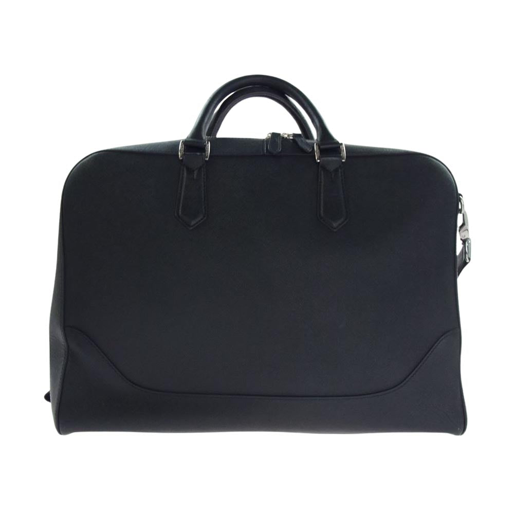 PELLE MORBIDA ペッレモルビダ PMO-CA015  Capitano キャピターノ 2WAY ショルダーバッグ ブリーフケース  ネイビー系【中古】
