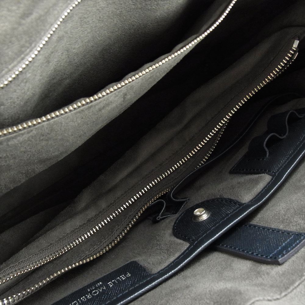 PELLE MORBIDA ペッレモルビダ PMO-CA015  Capitano キャピターノ 2WAY ショルダーバッグ ブリーフケース  ネイビー系【中古】