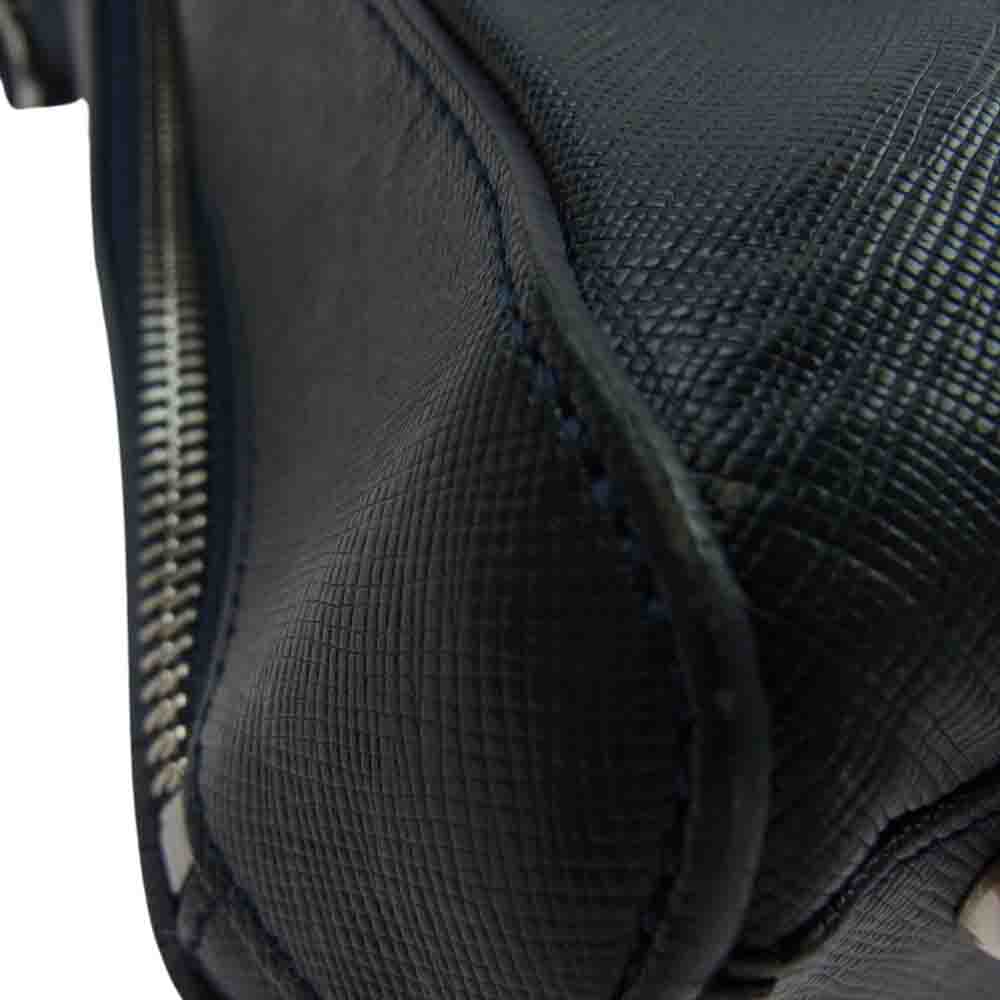 PELLE MORBIDA ペッレモルビダ PMO-CA015  Capitano キャピターノ 2WAY ショルダーバッグ ブリーフケース  ネイビー系【中古】