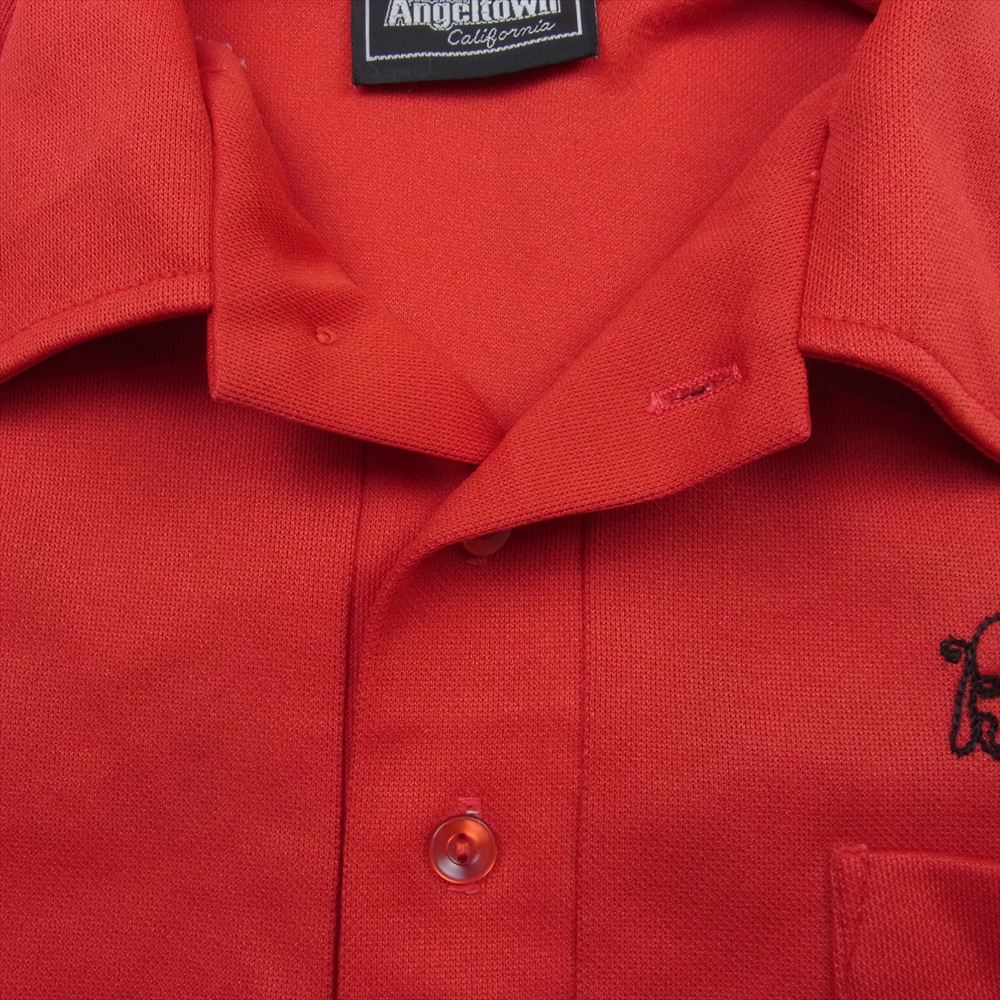 エンジェルタウン USA製 プルオーバー ボーリング シャツ レッド系 M【中古】