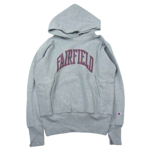 Champion チャンピオン 単タグ復刻 リバースウィーブ プリント スウェット パーカー グレー系 M【中古】