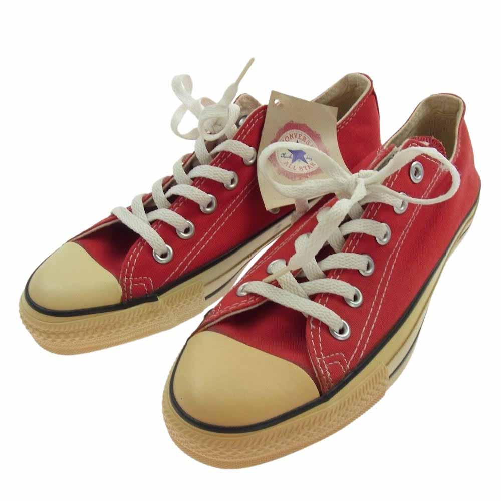 CONVERSE コンバース 90s USA製 ALL STAR オールスター ローカット キャンバス スニーカー レッド系 US7【中古】