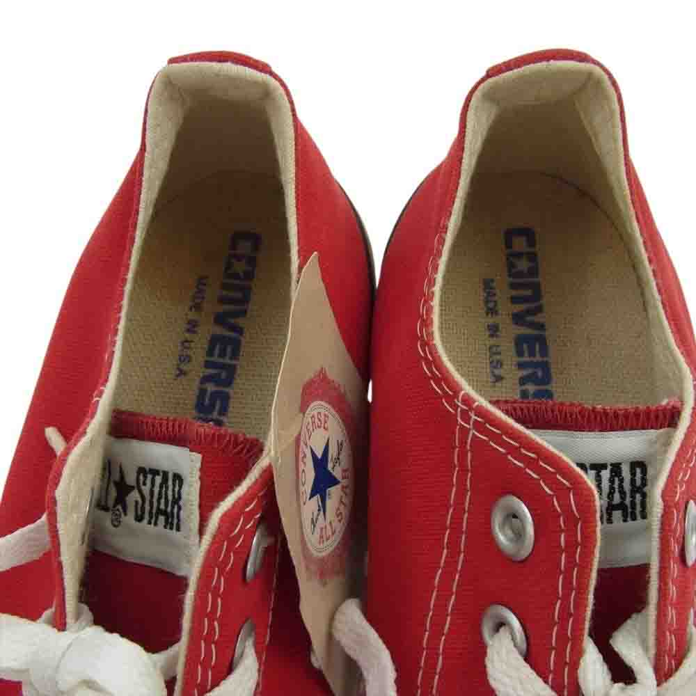 CONVERSE コンバース 90s USA製 ALL STAR オールスター ローカット キャンバス スニーカー レッド系 US7【中古】
