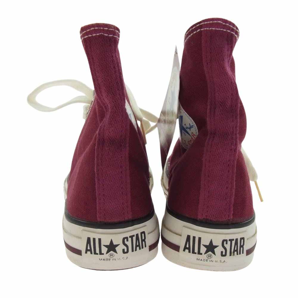 CONVERSE コンバース 90s USA製 ALL STAR オールスター ハイカット スニーカー ワインレッド系 US5【中古】