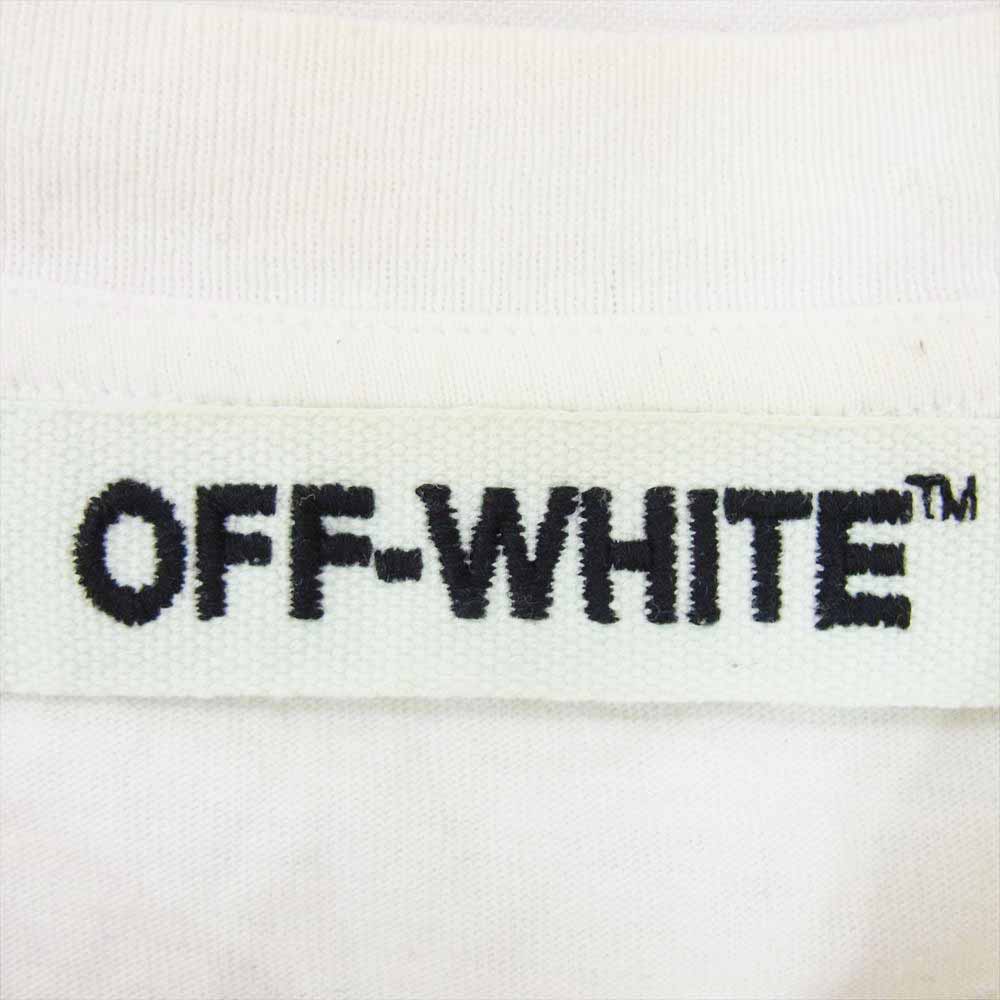 OFF-WHITE オフホワイト 16AW 2016 プリントデザイン クルーネック Tシャツ ホワイト系 M【中古】