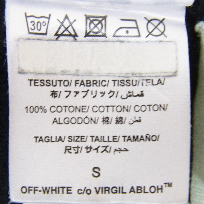 OFF-WHITE オフホワイト MIRROR MIRROR 半袖 Tシャツ カットソー ブラック系 S【中古】