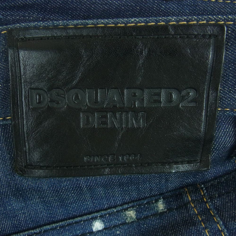 DSQUARED2 ディースクエアード 15AW S71LA0977 TIDY BIKER JEAN ダメージ加工 バイカー スキニー デニム パンツ ジーンズ インディゴブルー系 44【中古】