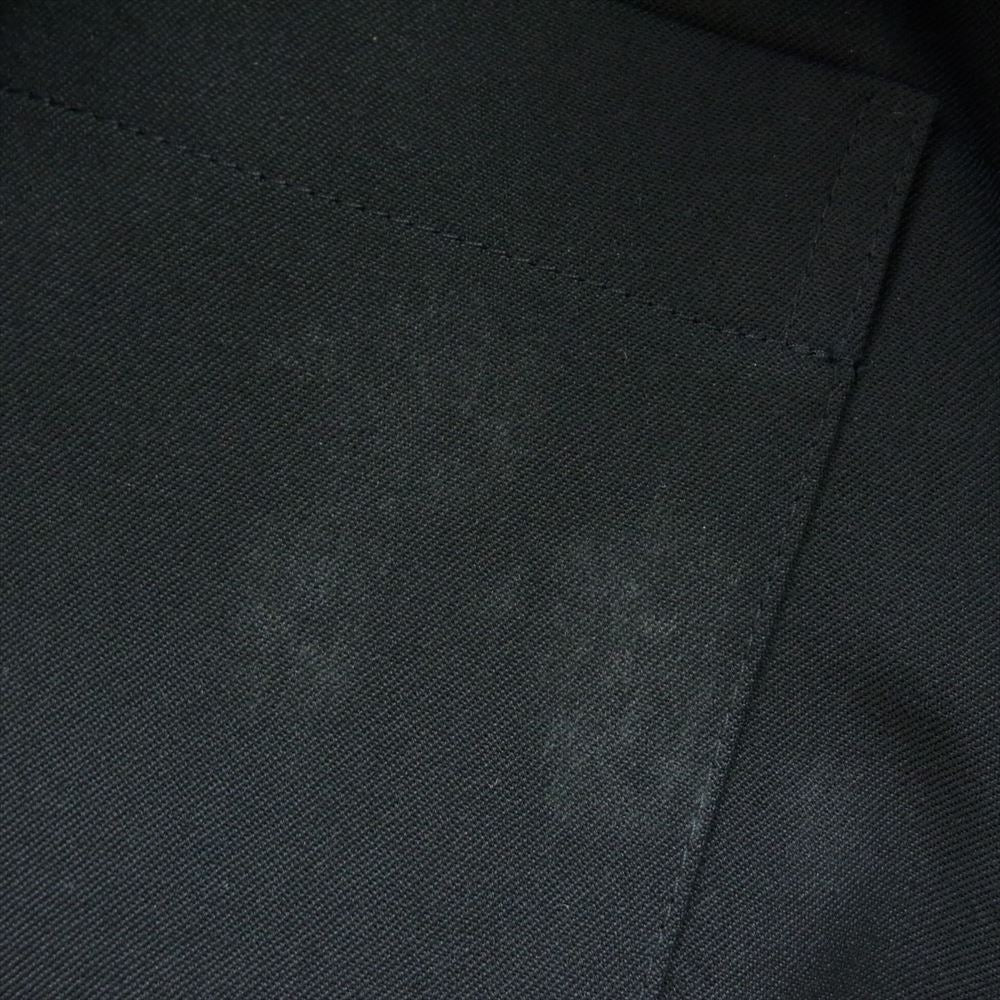 Yohji Yamamoto POUR HOMME ヨウジヤマモトプールオム HR-B92-100 ウールギャバジン 衿ストール付き ロング 長袖 シャツ コート ブラック系 2【中古】