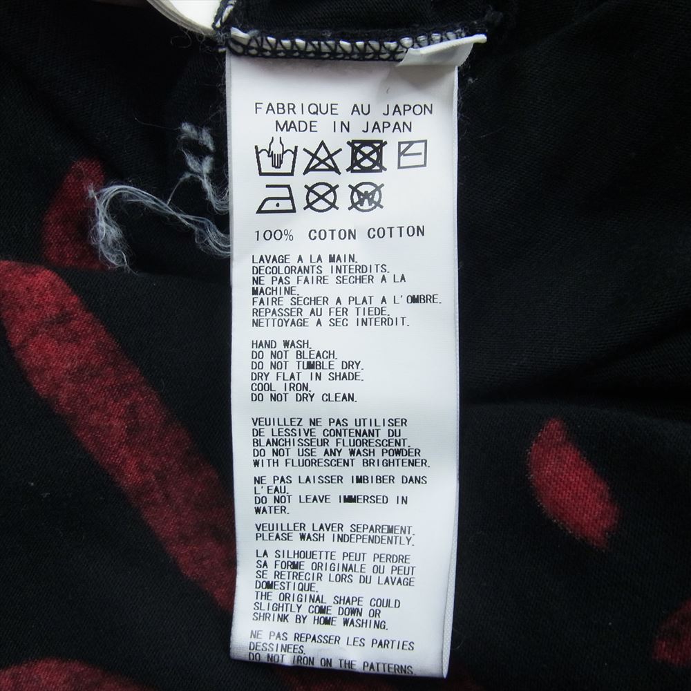 Yohji Yamamoto POUR HOMME ヨウジヤマモトプールオム 19SS HH-T45-086 血まみれヨウジヤマモト参上  Message Back Print  Shirt メッセージ バック プリント ロング シャツ コート ブラック系 3【中古】