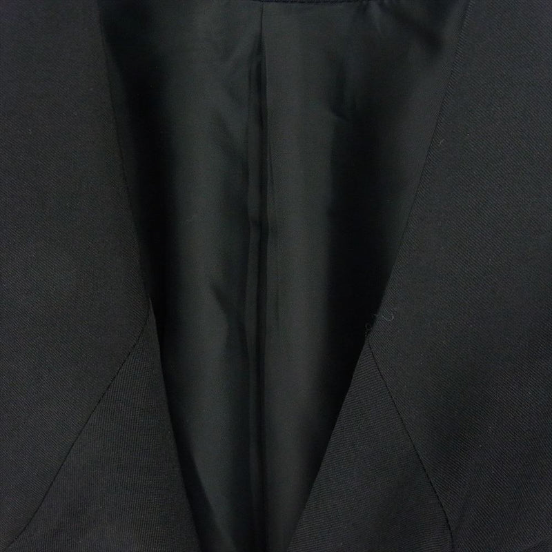 Yohji Yamamoto POUR HOMME ヨウジヤマモトプールオム 18AW HV-J20-100 Long Jacket Wrinkled Gabardine シワギャバ ウール ５ボタン シングル ロングジャケット ブラック系 1【中古】