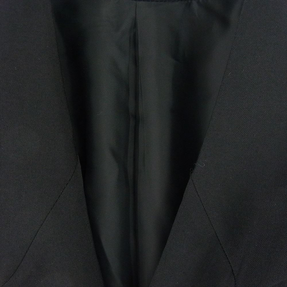 Yohji Yamamoto POUR HOMME ヨウジヤマモトプールオム 18AW HV-J20-100 Long Jacket Wrinkled Gabardine シワギャバ ウール ５ボタン シングル ロングジャケット ブラック系 1【中古】