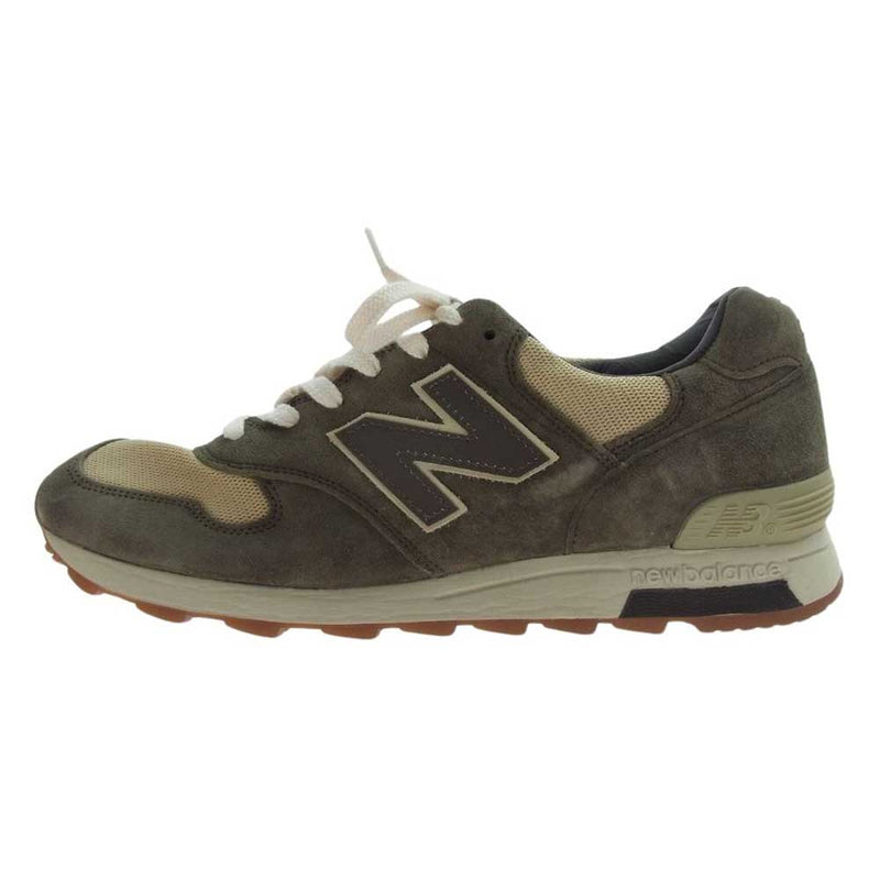 NEW BALANCE ニューバランス M1400OB 観賞用 USA製 1400 スエード メッシュ スニーカー グレー系 9.5D【中古】