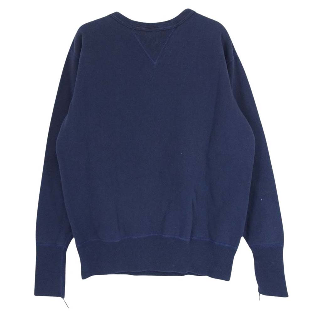 Denime ドゥニーム SPORTS 両V リブ ロゴ プリント スウェット  ネイビー系 L【中古】