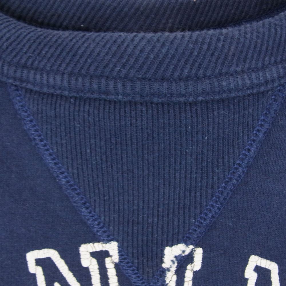 Denime ドゥニーム SPORTS 両V リブ ロゴ プリント スウェット  ネイビー系 L【中古】