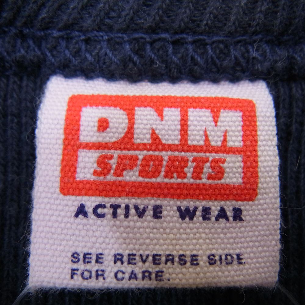 Denime ドゥニーム SPORTS 両V リブ ロゴ プリント スウェット  ネイビー系 L【中古】