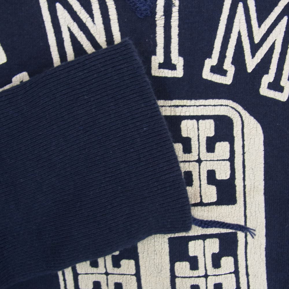 Denime ドゥニーム SPORTS 両V リブ ロゴ プリント スウェット  ネイビー系 L【中古】