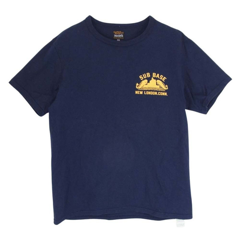 The REAL McCOY'S ザリアルマッコイズ MC20018 SUB BASE MILITARY TEE ミリタリー 半袖 Tシャツ ネイビー系 38【中古】