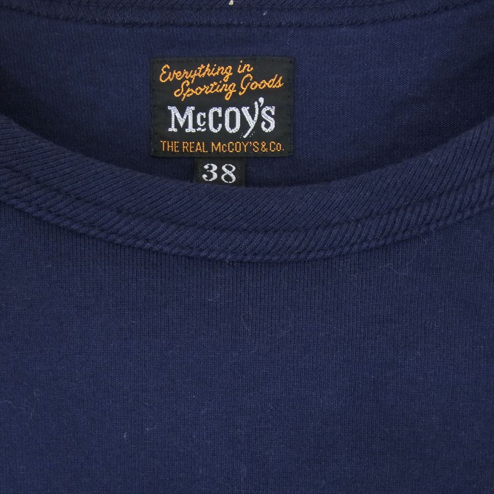 The REAL McCOY'S ザリアルマッコイズ MC20018 SUB BASE MILITARY TEE ミリタリー 半袖 Tシャツ ネイビー系 38【中古】