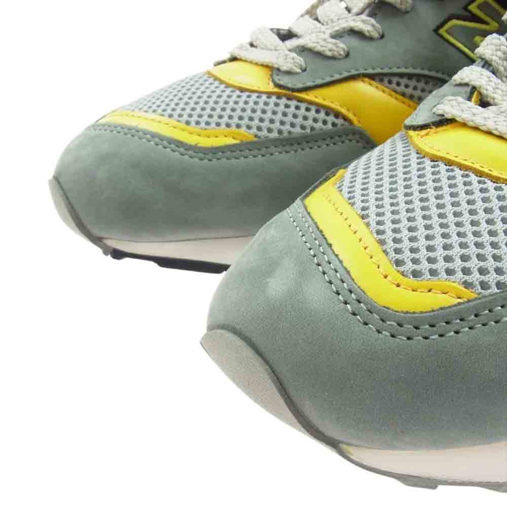 NEW BALANCE ニューバランス M1500GYM 観賞用 英国製 1500 スエード メッシュ スニーカー グレー イエロー グレー系 イエロー系 9.5D【中古】