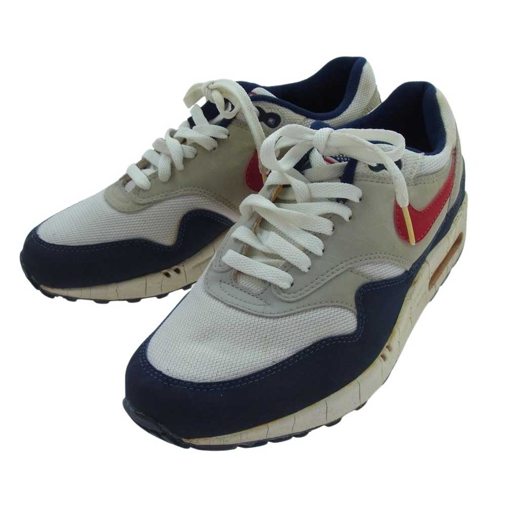 NIKE ナイキ 604139-162 観賞用 Air Max 1 Original Mesh Independence Day エアマックス1 オリジナル メッシュ インディペンデンス デイ スニーカー ネイビー系 ホワイト系 27.5cm【中古】