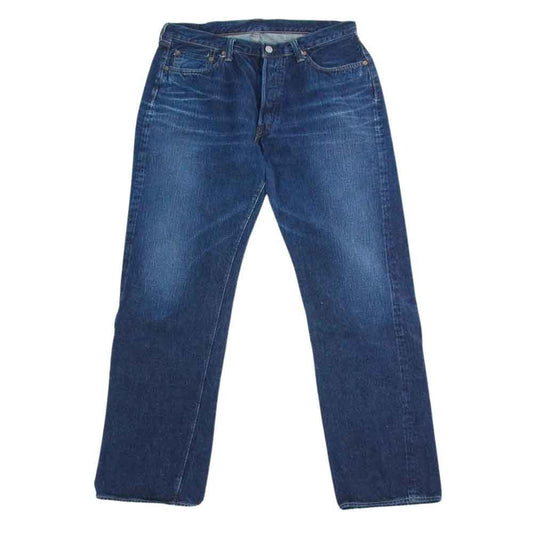 FULLCOUNT フルカウント 1101 STRAIGHT DENIM ボタンフライ ストレート デニム パンツ インディゴブルー系 36【中古】