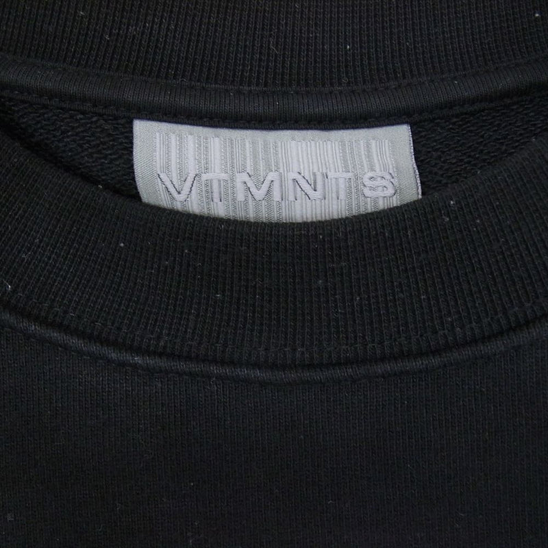 VETEMENTS ヴェトモン VL12TR140B VTMNTS BARCODE SWEATSHIRT バーコード スウェットシャツ トレーナー ブラック系 L【中古】