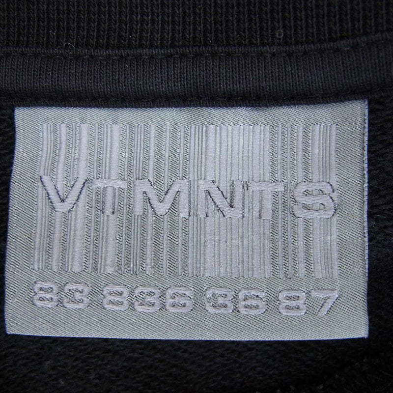 VETEMENTS ヴェトモン VL12TR140B VTMNTS BARCODE SWEATSHIRT バーコード スウェットシャツ トレーナー ブラック系 L【中古】