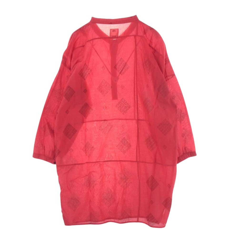 VISVIM ビズビム 0321105017007 WMV LONG SHIRT OP P.W (N.D.) オープンカラー ロング シャツ 長袖  レッド系 .00【中古】