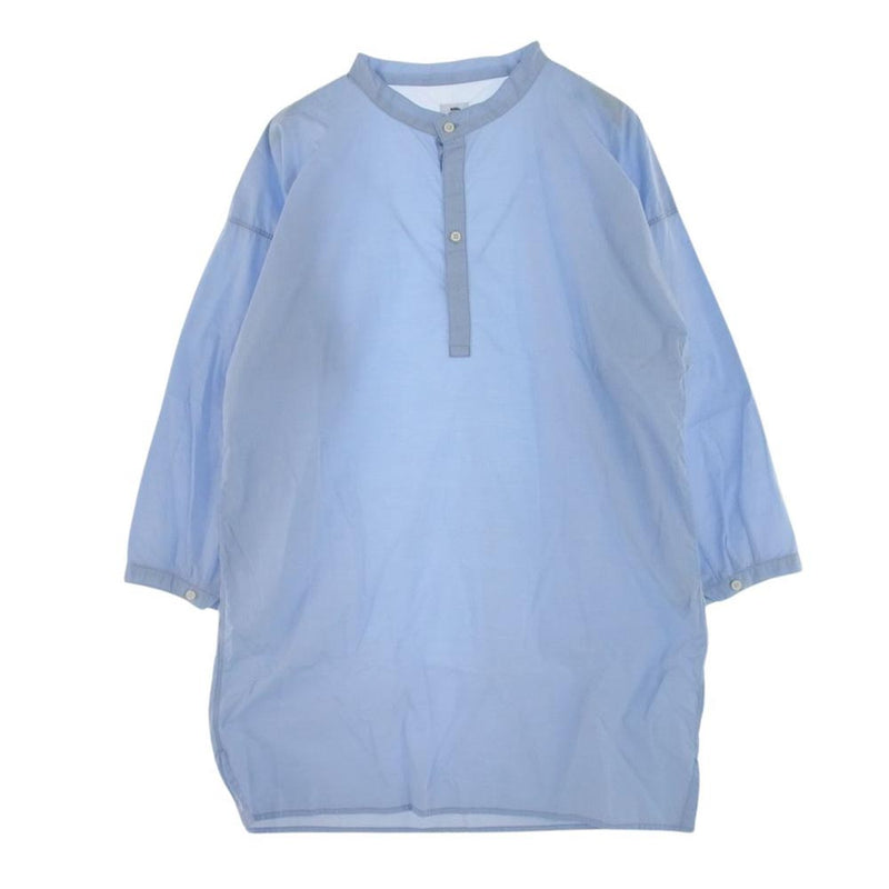 VISVIM ビズビム 320205017002 WMV LONG SHIRT OP BLUE オープンカラー ロング シャツ 長袖 ブルー ライトブルー系 .00【美品】【中古】