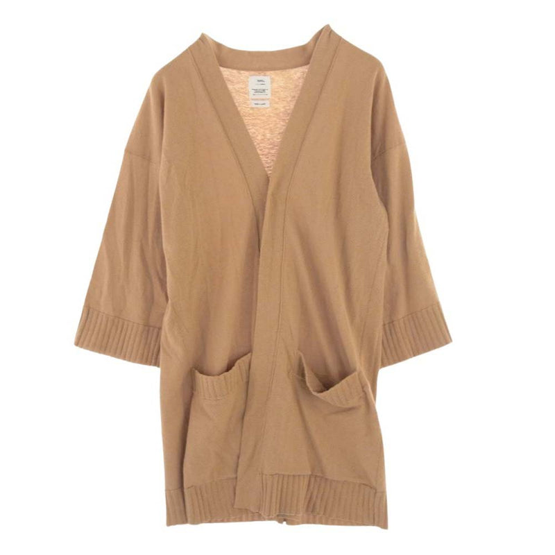 VISVIM ビズビム 21SS 0321105012001 WMＶKIMONO  CARDIGAN CAMEL  キモノ カーディガン キャメル ライトブラウン系 .0【中古】