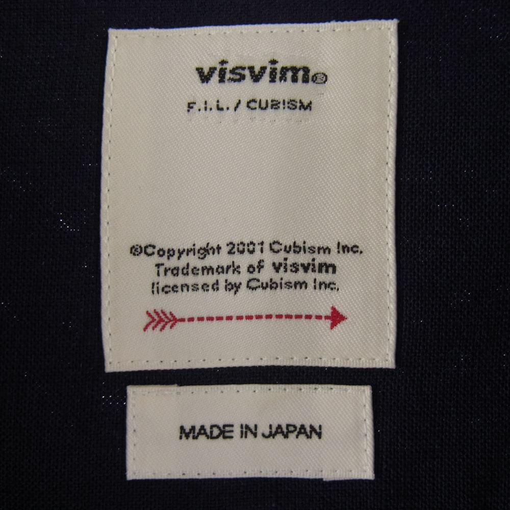 VISVIM ビズビム 21SS  0121105011016 SANKO SOUVENIR SHIRT S/S ボーリング 半袖 シャツ ネイビー系 2【美品】【中古】